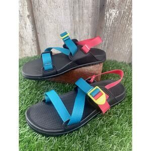 CHACO Lowdown Teal Rose Sandals Women's 7